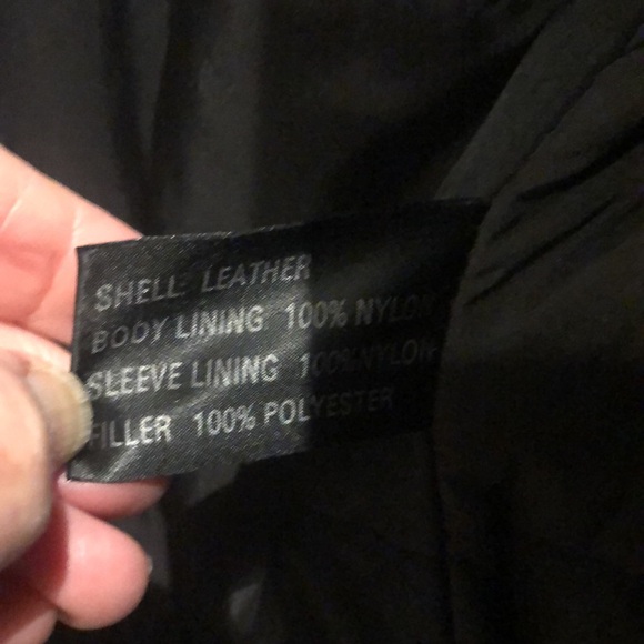 Vintage Cooper black leather jacket. four pockets in front full length zipper - Picture 10 of 15